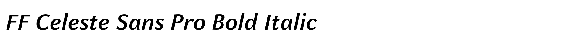 FF Celeste Sans Pro Bold Italic image
